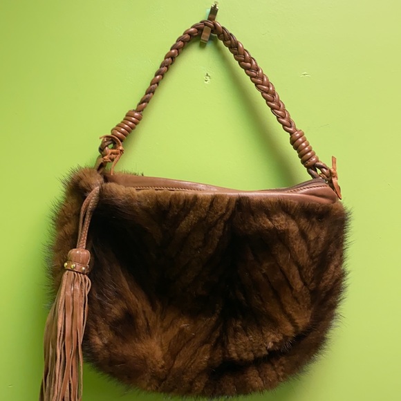 Gorgeous Brown Genuine Mink Pocketbook - Picture 2 of 11